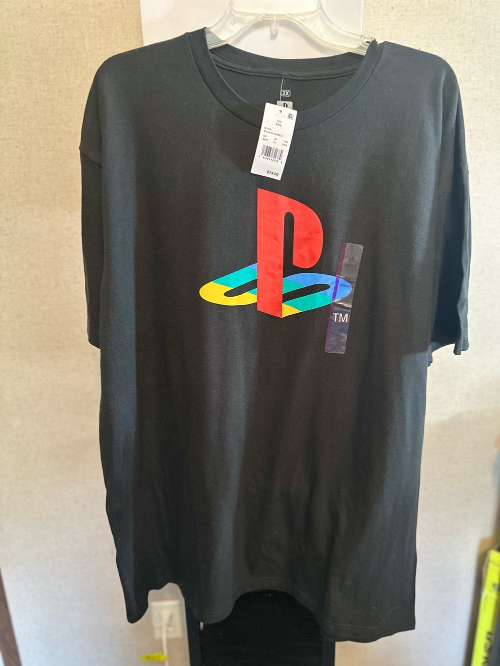 Sony Black Tee with Multicolor PlayStation Logo
